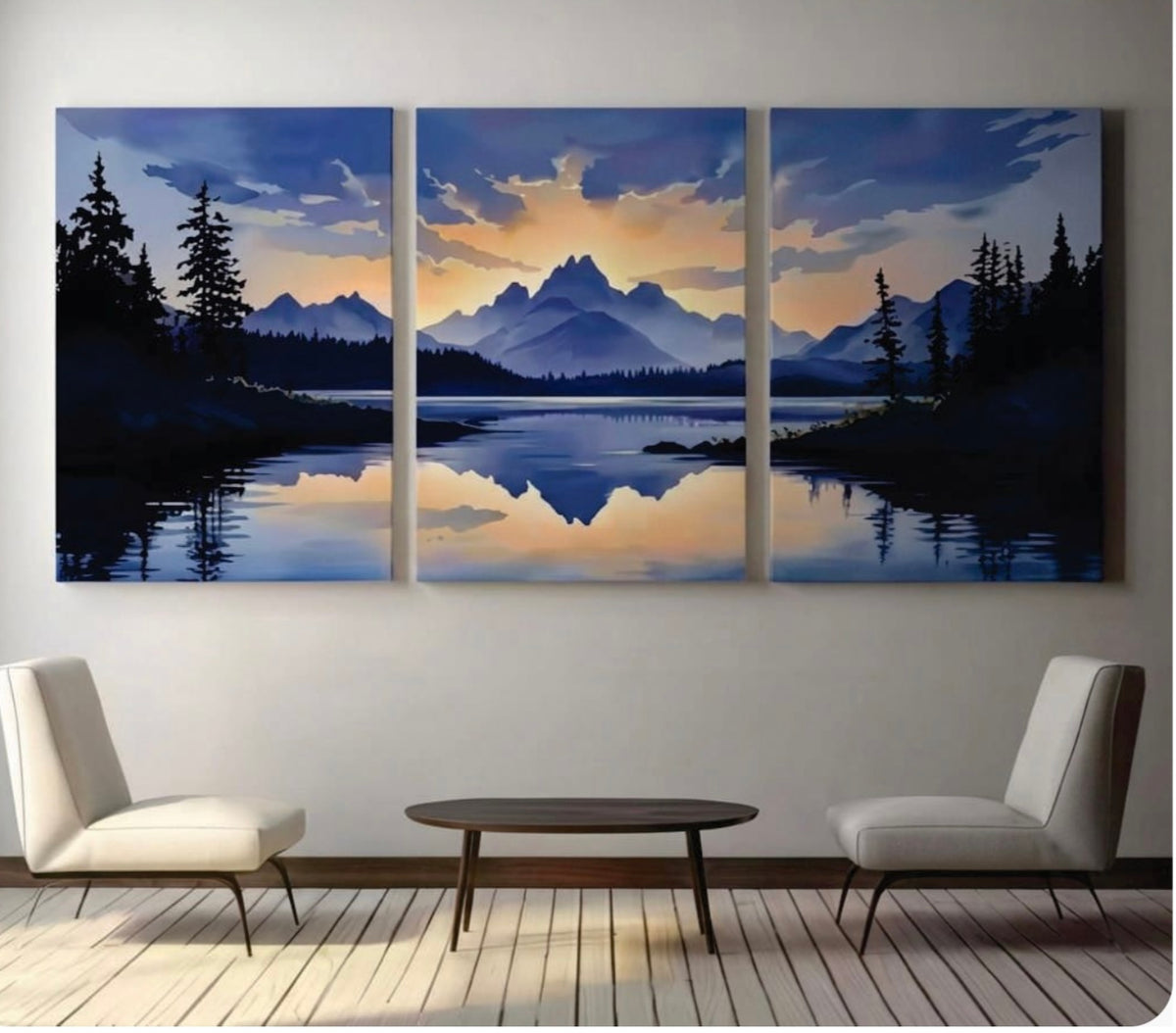 Set Of 3 Premium Wall Art Photo Tiles – Modern Home Decor Sets 8x11