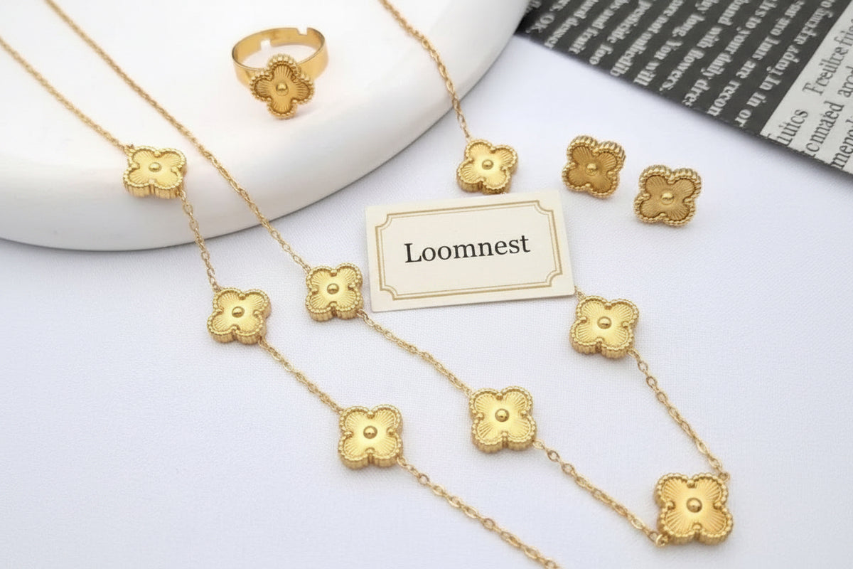 Premium Quality Timeless Elegant Trending Clover Jewellery Set