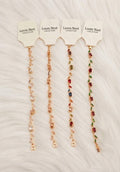 Loom Nest Collection Delicate Vine Gemstone Bracelets | Minimalist Floral Chain Bracelets